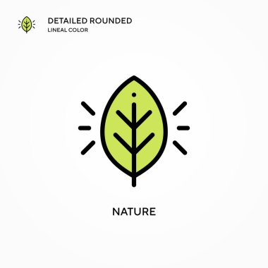 Doğa vektör simgesi. Modern vektör illüstrasyon kavramları. Düzenlemesi ve kişiselleştirmesi kolay.