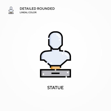 Heykel vektör simgesi. Modern vektör illüstrasyon kavramları. Düzenlemesi ve kişiselleştirmesi kolay.