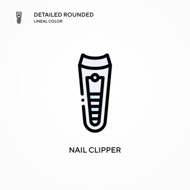 Tırnak kırpıcı vektör simgesi. Modern vektör illüstrasyon kavramları. Düzenlemesi ve kişiselleştirmesi kolay.