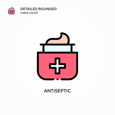 Antiseptik vektör ikonu. Modern vektör illüstrasyon kavramları. Düzenlemesi ve kişiselleştirmesi kolay.
