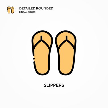 Terlik vektör simgesi. Modern vektör illüstrasyon kavramları. Düzenlemesi ve kişiselleştirmesi kolay.