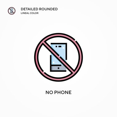 Telefon vektör simgesi yok. Modern vektör illüstrasyon kavramları. Düzenlemesi ve kişiselleştirmesi kolay.