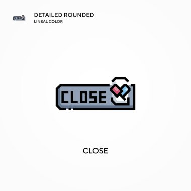 Vektör simgesini kapat. Modern vektör illüstrasyon kavramları. Düzenlemesi ve kişiselleştirmesi kolay.