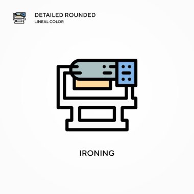 Vektör simgesi ütüleniyor. Modern vektör illüstrasyon kavramları. Düzenlemesi ve kişiselleştirmesi kolay.