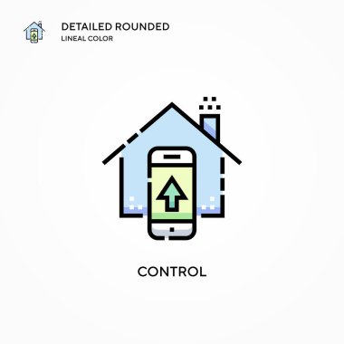 Kontrol vektör simgesi. Modern vektör illüstrasyon kavramları. Düzenlemesi ve kişiselleştirmesi kolay.