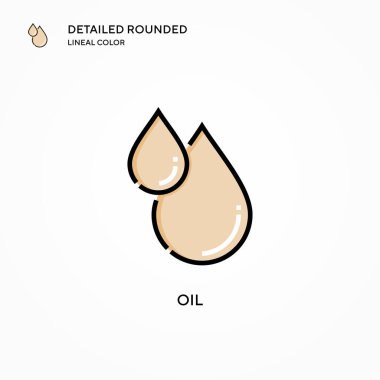 Yağ vektör simgesi. Modern vektör illüstrasyon kavramları. Düzenlemesi ve kişiselleştirmesi kolay.
