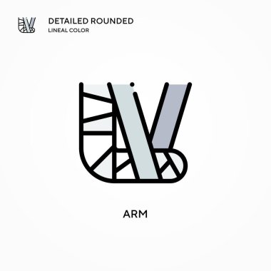 Kol vektör simgesi. Modern vektör illüstrasyon kavramları. Düzenlemesi ve kişiselleştirmesi kolay.