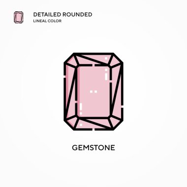 Gemstone vektör simgesi. Modern vektör illüstrasyon kavramları. Düzenlemesi ve kişiselleştirmesi kolay.