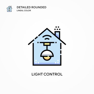 Işık kontrol vektör simgesi. Modern vektör illüstrasyon kavramları. Düzenlemesi ve kişiselleştirmesi kolay.