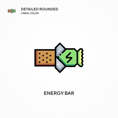 Enerji çubuğu vektör simgesi. Modern vektör illüstrasyon kavramları. Düzenlemesi ve kişiselleştirmesi kolay.