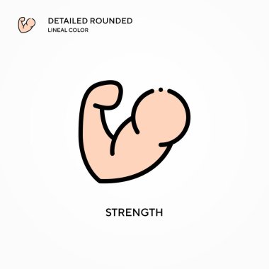 Kuvvet vektör simgesi. Modern vektör illüstrasyon kavramları. Düzenlemesi ve kişiselleştirmesi kolay.