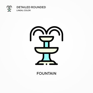 Çeşme vektör simgesi. Modern vektör illüstrasyon kavramları. Düzenlemesi ve kişiselleştirmesi kolay.