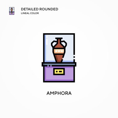 Amforo vektör simgesi. Modern vektör illüstrasyon kavramları. Düzenlemesi ve kişiselleştirmesi kolay.