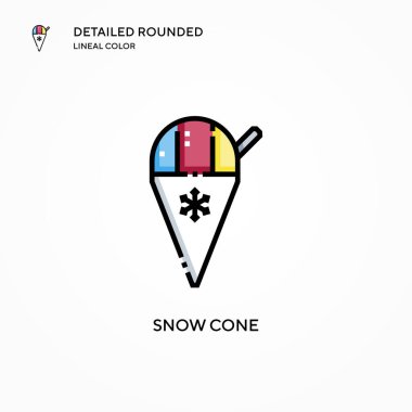 Kar konisi vektör simgesi. Modern vektör illüstrasyon kavramları. Düzenlemesi ve kişiselleştirmesi kolay.