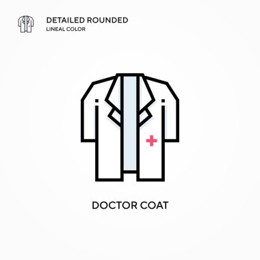 Doktor mont vektör simgesi. Modern vektör illüstrasyon kavramları. Düzenlemesi ve kişiselleştirmesi kolay.