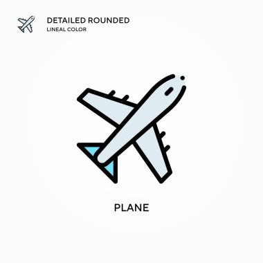 Düzlem vektör simgesi. Modern vektör illüstrasyon kavramları. Düzenlemesi ve kişiselleştirmesi kolay.