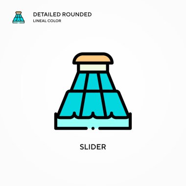Kaydırıcı vektör simgesi. Modern vektör illüstrasyon kavramları. Düzenlemesi ve kişiselleştirmesi kolay.