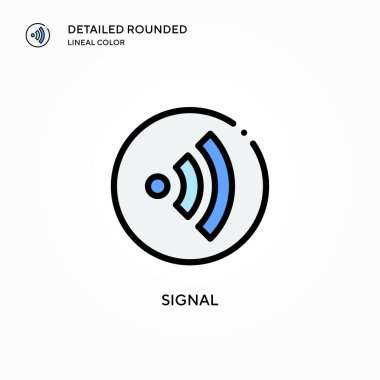 Sinyal vektör simgesi. Modern vektör illüstrasyon kavramları. Düzenlemesi ve kişiselleştirmesi kolay.