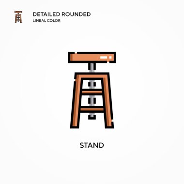 Vektör simgesi dur. Modern vektör illüstrasyon kavramları. Düzenlemesi ve kişiselleştirmesi kolay.