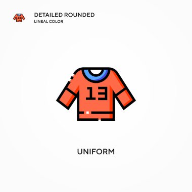 Üniforma vektör simgesi. Modern vektör illüstrasyon kavramları. Düzenlemesi ve kişiselleştirmesi kolay.