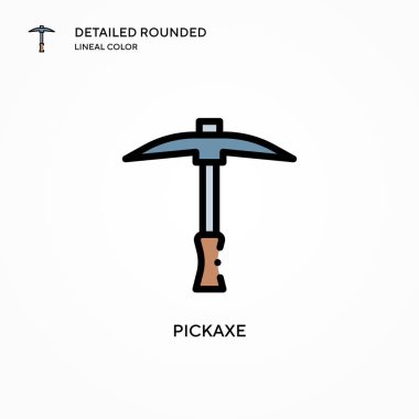 Kazma vektör simgesi. Modern vektör illüstrasyon kavramları. Düzenlemesi ve kişiselleştirmesi kolay.