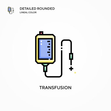 Transfüzyon vektör simgesi. Modern vektör illüstrasyon kavramları. Düzenlemesi ve kişiselleştirmesi kolay.
