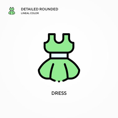 Vektör simgesini giyin. Modern vektör illüstrasyon kavramları. Düzenlemesi ve kişiselleştirmesi kolay.