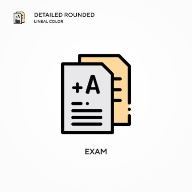 Sınav vektör simgesi. Modern vektör illüstrasyon kavramları. Düzenlemesi ve kişiselleştirmesi kolay.