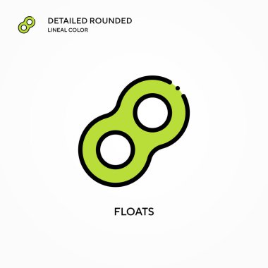 Vektör simgesini yüzdürür. Modern vektör illüstrasyon kavramları. Düzenlemesi ve kişiselleştirmesi kolay.