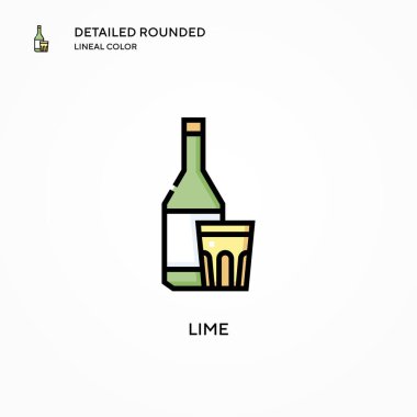 Limon vektör simgesi. Modern vektör illüstrasyon kavramları. Düzenlemesi ve kişiselleştirmesi kolay.
