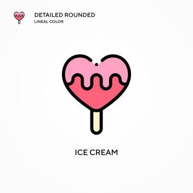 Dondurma vektör simgesi. Modern vektör illüstrasyon kavramları. Düzenlemesi ve kişiselleştirmesi kolay.