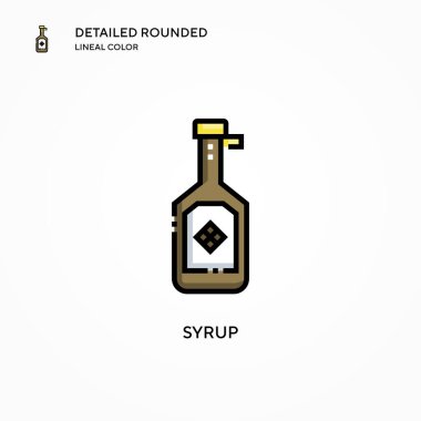 Şurup vektör simgesi. Modern vektör illüstrasyon kavramları. Düzenlemesi ve kişiselleştirmesi kolay.
