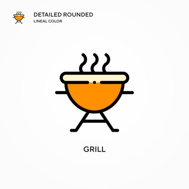 Izgara vektör simgesi. Modern vektör illüstrasyon kavramları. Düzenlemesi ve kişiselleştirmesi kolay.