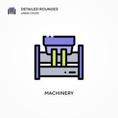 Makine vektör simgesi. Modern vektör illüstrasyon kavramları. Düzenlemesi ve kişiselleştirmesi kolay.