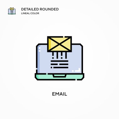 E- posta vektör simgesi. Modern vektör illüstrasyon kavramları. Düzenlemesi ve kişiselleştirmesi kolay.