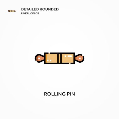 Rolling pin vektör simgesi. Modern vektör illüstrasyon kavramları. Düzenlemesi ve kişiselleştirmesi kolay.