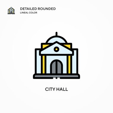 Belediye meclisi vektör simgesi. Modern vektör illüstrasyon kavramları. Düzenlemesi ve kişiselleştirmesi kolay.
