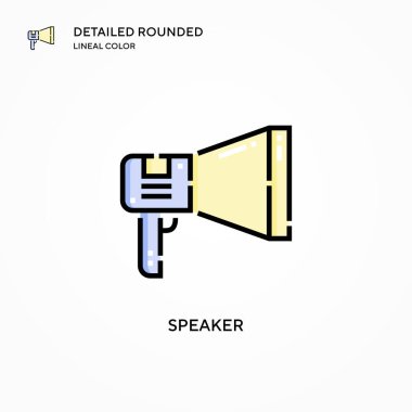 Sözcü vektör simgesi. Modern vektör illüstrasyon kavramları. Düzenlemesi ve kişiselleştirmesi kolay.