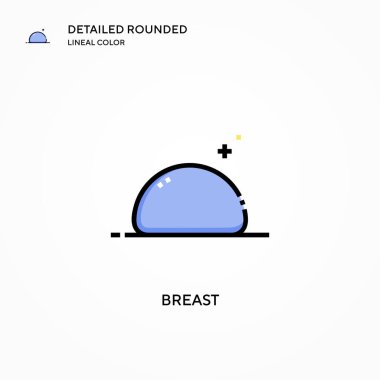 Göğüs vektör simgesi. Modern vektör illüstrasyon kavramları. Düzenlemesi ve kişiselleştirmesi kolay.