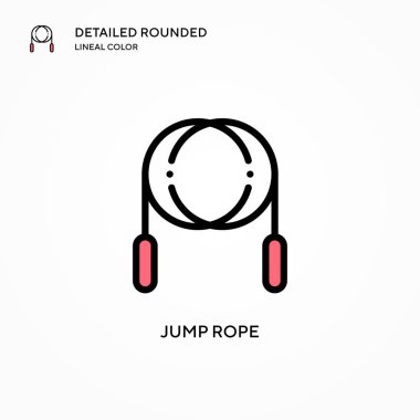 İp vektör simgesini atla. Modern vektör illüstrasyon kavramları. Düzenlemesi ve kişiselleştirmesi kolay.