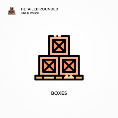 Kutu vektör simgesi. Modern vektör illüstrasyon kavramları. Düzenlemesi ve kişiselleştirmesi kolay.