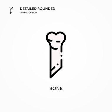 Kemik vektör simgesi. Modern vektör illüstrasyon kavramları. Düzenlemesi ve kişiselleştirmesi kolay.