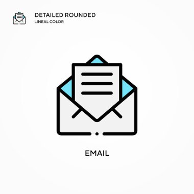 E- posta vektör simgesi. Modern vektör illüstrasyon kavramları. Düzenlemesi ve kişiselleştirmesi kolay.