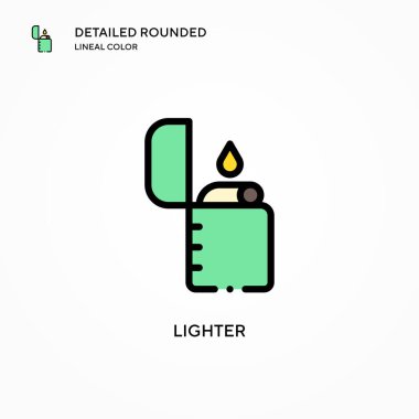 Daha hafif vektör simgesi. Modern vektör illüstrasyon kavramları. Düzenlemesi ve kişiselleştirmesi kolay.