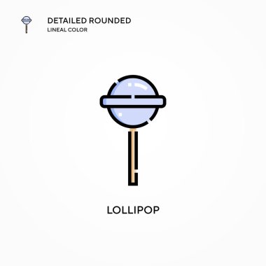 Lolipop vektör simgesi. Modern vektör illüstrasyon kavramları. Düzenlemesi ve kişiselleştirmesi kolay.