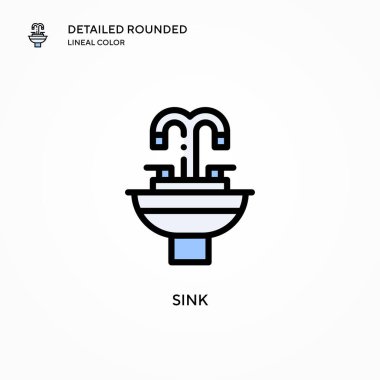 Batırma vektör simgesi. Modern vektör illüstrasyon kavramları. Düzenlemesi ve kişiselleştirmesi kolay.