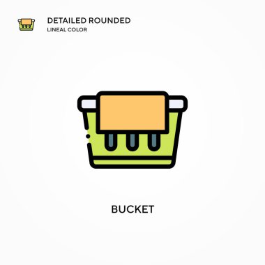 Kova vektör simgesi. Modern vektör illüstrasyon kavramları. Düzenlemesi ve kişiselleştirmesi kolay.