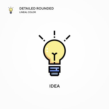 Fikir vektör simgesi. Modern vektör illüstrasyon kavramları. Düzenlemesi ve kişiselleştirmesi kolay.
