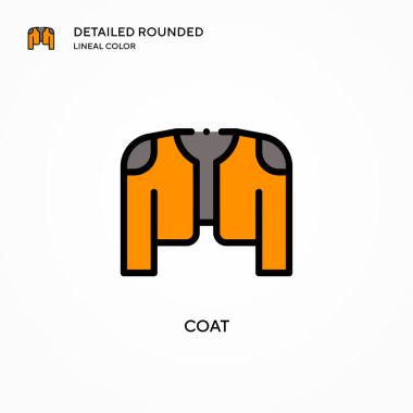 Ceket vektör simgesi. Modern vektör illüstrasyon kavramları. Düzenlemesi ve kişiselleştirmesi kolay.