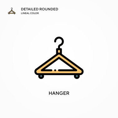 Askı vektör simgesi. Modern vektör illüstrasyon kavramları. Düzenlemesi ve kişiselleştirmesi kolay.